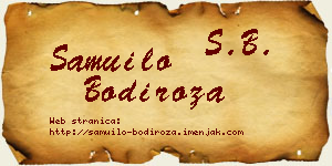 Samuilo Bodiroža vizit kartica